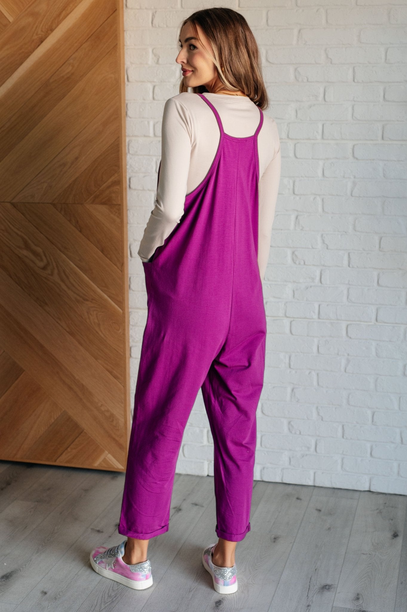 Totally Me Spaghetti Strap Jumpsuit in Light Plum - Loving God