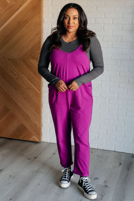 Totally Me Spaghetti Strap Jumpsuit in Light Plum - Loving God