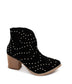 Twilight Studded Heeled Ankle Boot in Black - Loving God