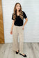 Working on Lounging Elastic Waist Bottoms in Khaki - Loving God