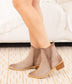 Wylie Suede Ankle Boot in Taupe - Loving God
