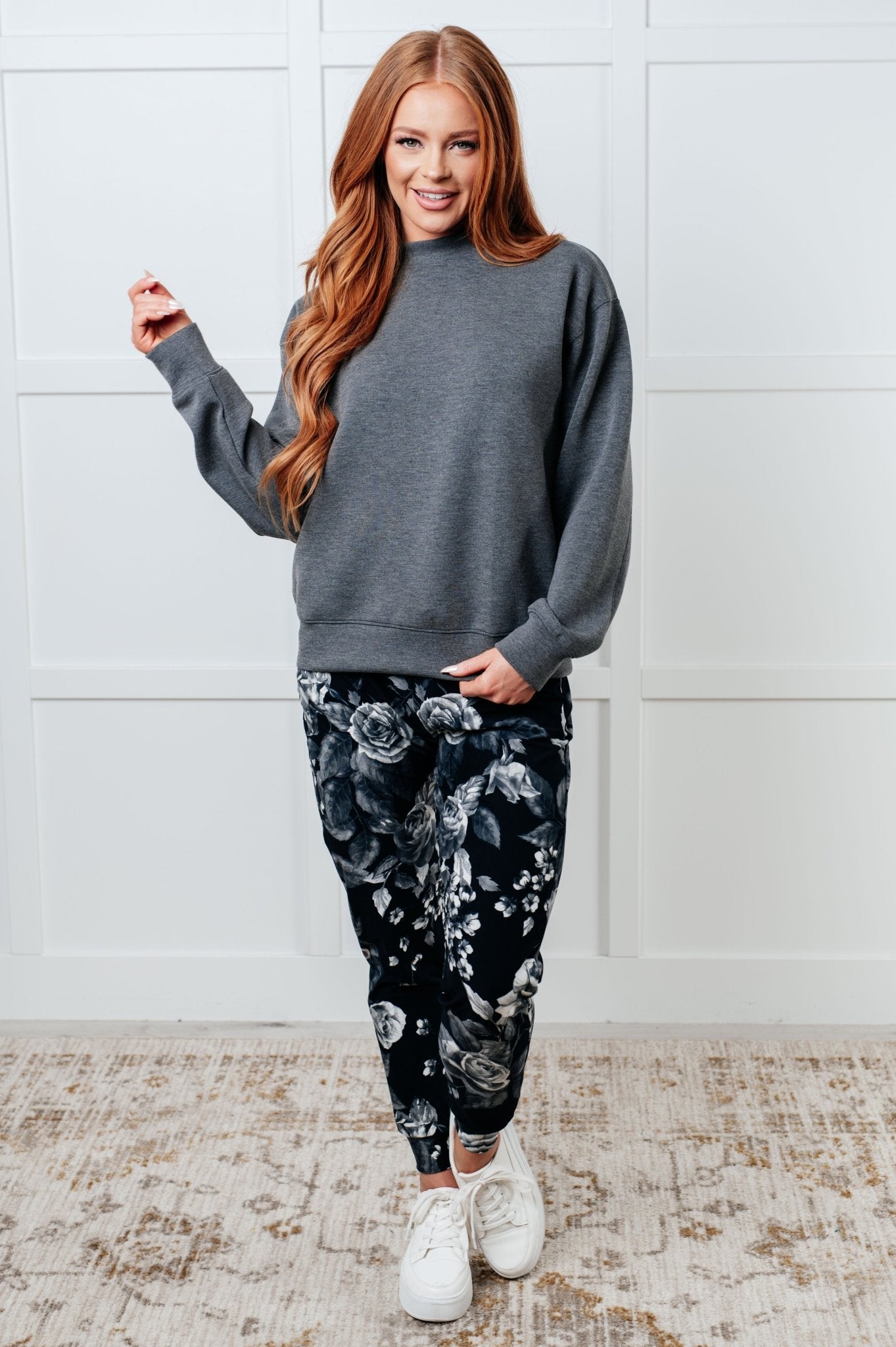Your New Favorite Joggers in Rose Print - Loving God
