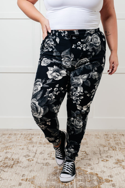 Your New Favorite Joggers in Rose Print - Loving God