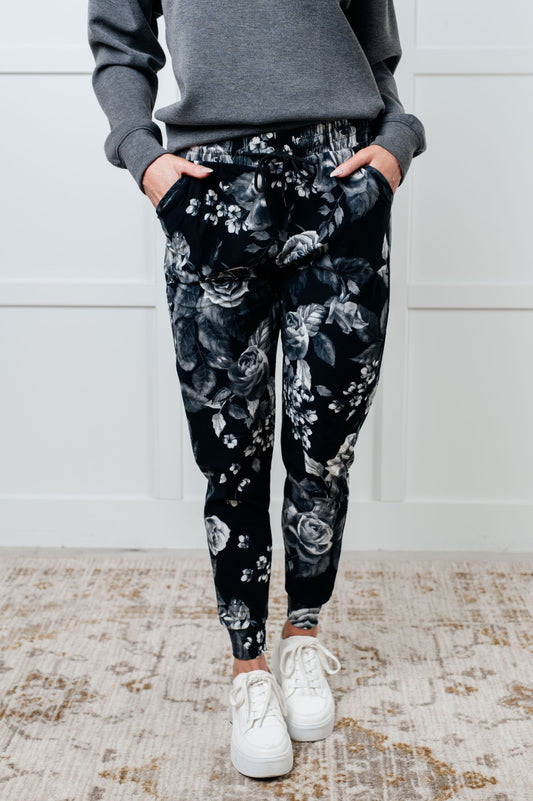 Your New Favorite Joggers in Rose Print - Loving God