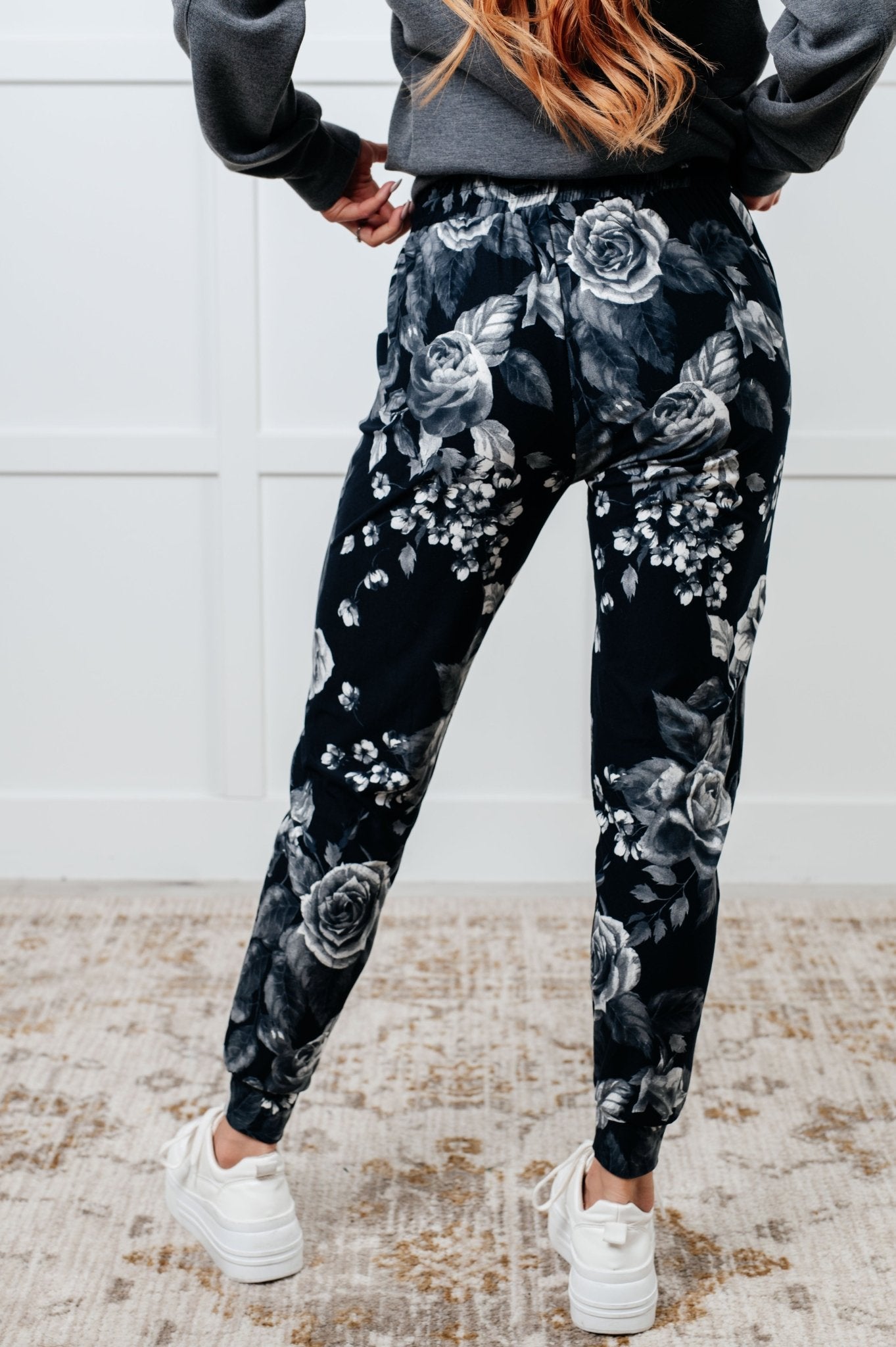 Your New Favorite Joggers in Rose Print - Loving God