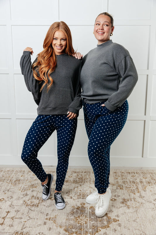 Your New Favorite Joggers in White Polka Dot - Loving God